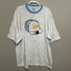 Brock Jeans Mens T Shirt 3XL Vintage White Blue Graphic Tee Hat‎ Dice Hip Hop